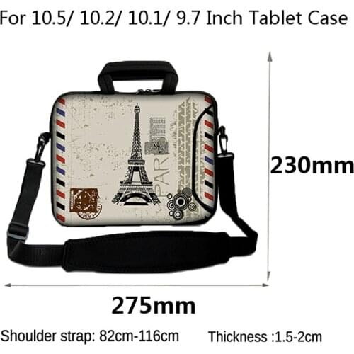 Laptop Bag Universal 10.2" 10.5" 9.7" 10 Tablet Sleeve Case For Asus ZenPad Samsung Tab A 10.1 Messenger Shoulder Strap Bag Case