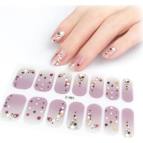1 Sheet Glitter Series Powder Sequins Fashion Nail Art Stickers Collection Manicure DIY 3D Color Diamond Nail Stones Stickers