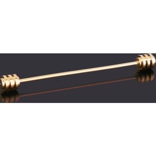 2pcs Mens Necktie Shirt Collar Pin Cylinder End Tie Clip Clasp Stick 65mm