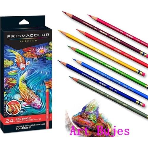 24 oil color pencil American PRISMACOLOR artist drawing cedar wood pencil erasable hand-painted color pencil student adult using