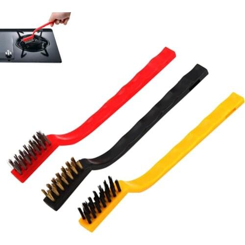 3Pc/Set Gas Cooker Pans Households Magnetic Cleaner Brush Gas Range Burner Cleaning Brush Pot Hearth Kitchen Novelty Supplies