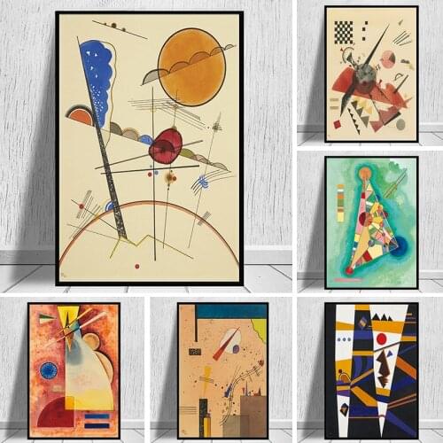 Geometric Artwork By Wassily Kandinsky Abstract Canvas Art Paintings Posters and Prints Reproductions Wall Pictures Home Decor