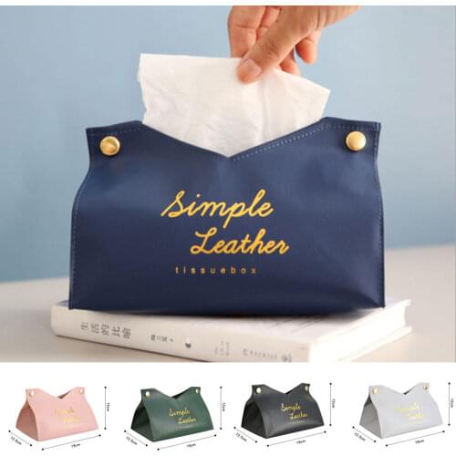 PU Leather Towel Napkin Tissue Holder Container Box Paper Tissue Holder Case