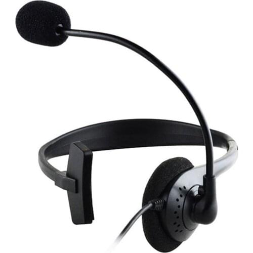 Operator Headphones Head-mounted With Noise Canceling Microphone One-ear Telephone Clear Call Headphones Single-Sided Headset