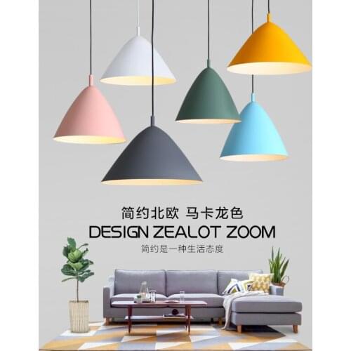 Nordic Pendant Lights For Home Lighting Modern Hanging Lamp Wooden Aluminum Lampshade LED Bulb Bedroom Kitchen Light 90-260V E27