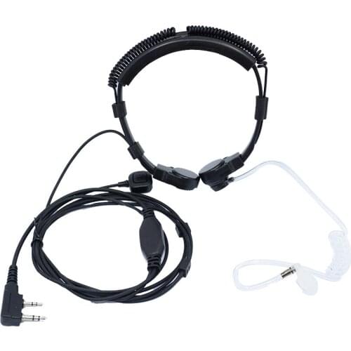 Extendable PTT Throat Microphone Mic Earpiece Headset for Baofeng CB Radio Walkie Talkie UV-5R 8W UV-5RE UV-B5 GT-3
