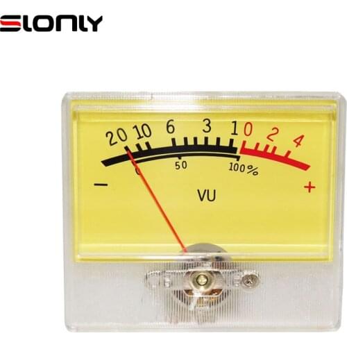 1pcs-6pcs Pointer Tube Amplifier Panel VU Meter Level Indicator Head DB Meter Pointer Meter Yellow Can Guide Light -20BD