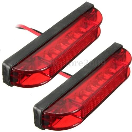 1PC 6 LED Clearance Side Marker Light Indicator Lamp Truck Trailer RV 12V 24V Red