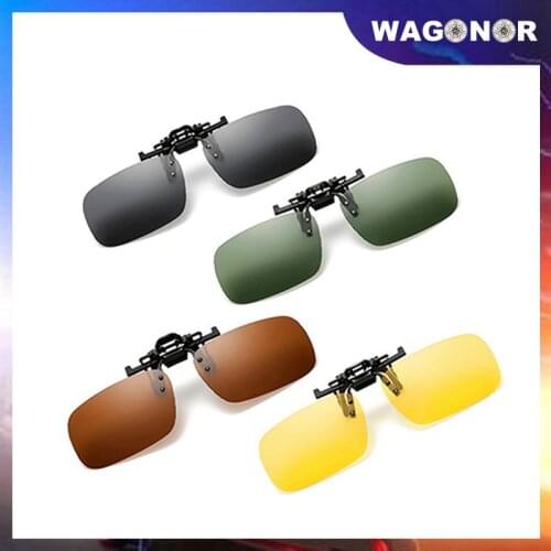 1 Pcs Motorcycle Sun Glasses Car Polarized Clip On Sunglasses 13cm Driving Night Vision Lens Anti-UVA Glare Outdoor Goggle