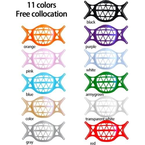 1PC 3D Mouth Mask Support Breathing Face Mask Bracket Separate Inner Cushion Bracket Food Grade Stand Soft Silicone Holder Frame