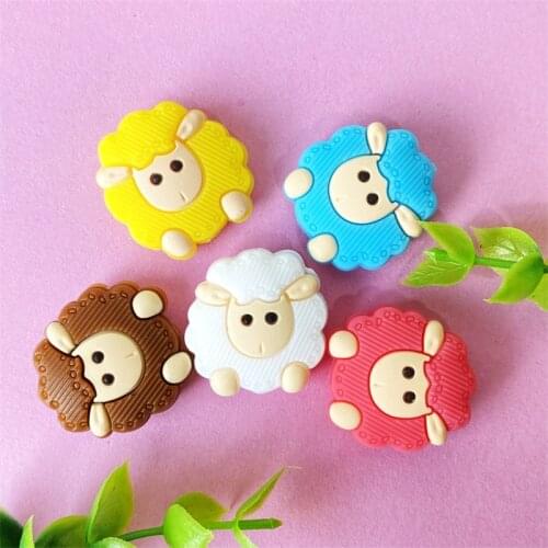 10PCS Cartoon sheep Silicone Beads Animal Rodent Teething Bead For DIY Necklace Accessories Toy