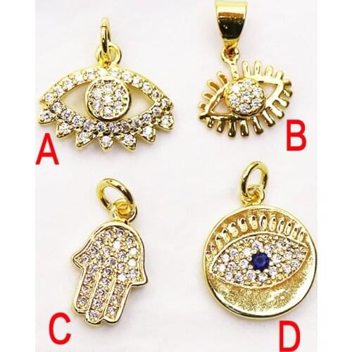 20 Pcs Zirconia Eyes necklace Charms Pendant jewelry Necklace pendant fashion jewelry women accessories Jewelry charms 8211