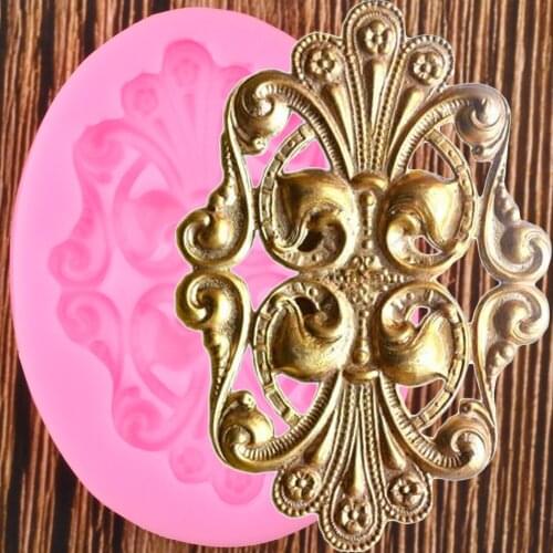 3D Craft Frame Border Silicone Molds Relief Cupcake Topper Fondant Cake Decorating Tools Chocolate Candy Polymer Clay Moulds