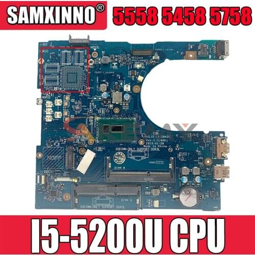 Akemy I5-5200U For DELL inspiron 5558 5458 5758 Motherboard AAL10 LA-B843P CN-0FRV68 FRV68 Mainboard 100%Tested