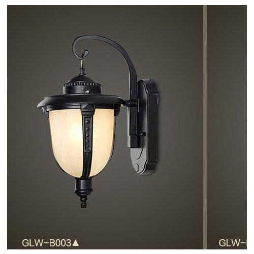 American Retro LED Wall lamp Outdoor Wall Sconce Lighting Simple Waterproof Garden Wall Light Glass Porch Lights Lampara