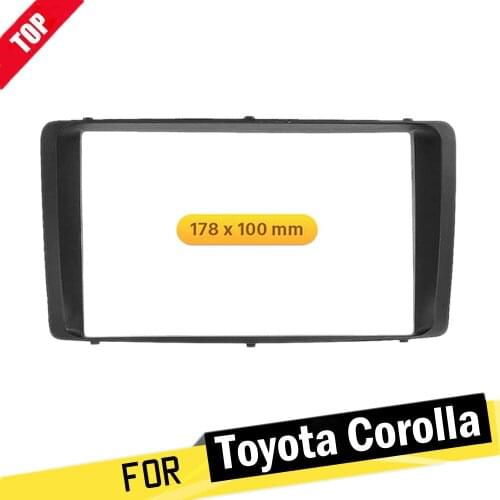 LONGSHI 178*100mm Double 2Din Car Autoradio Frame for 2003-2006 Toyota Corolla Stereo DVD Player Install Surround Trim Panel Kit