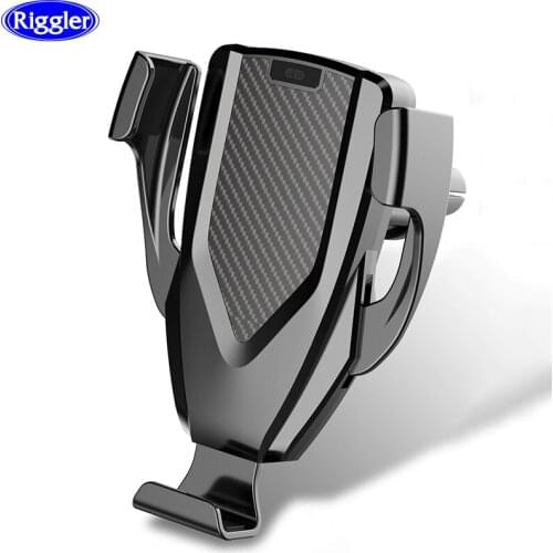 Car Charger Mount Phone Holder 10W Fast Auto Clamp Wireless Charger for iphone XS MAX XS XR X 8 Plus Samsung S10 S9 Note9 Note8