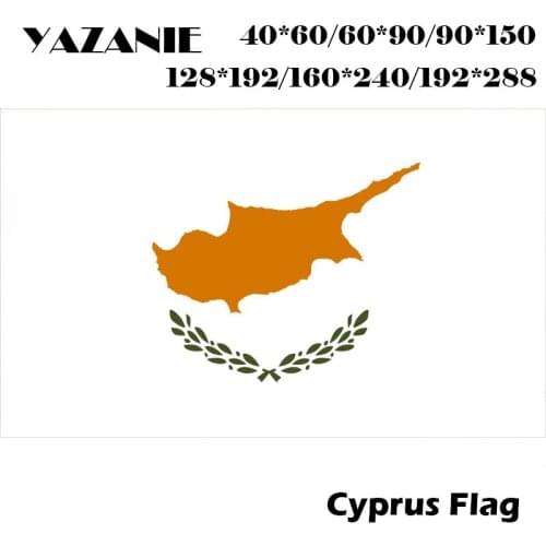 YAZANIE 60*90cm/90*150cm/120*180cm/160*240cm Cyprus Flag Large Big Cypriot Flags And Banners Custom Design Printed Country Flags