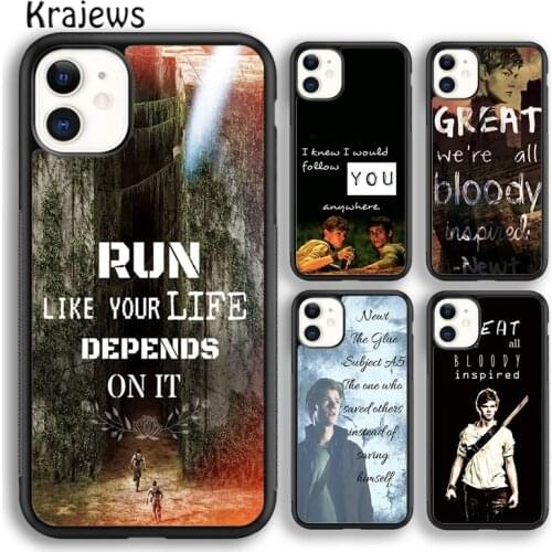 Krajews Newt Quotes The Maze Runner Phone Case Cover For iPhone 5s 6s 7 8 plus X XR XS 11 12 pro max Samsung Galaxy S8 S9 S10