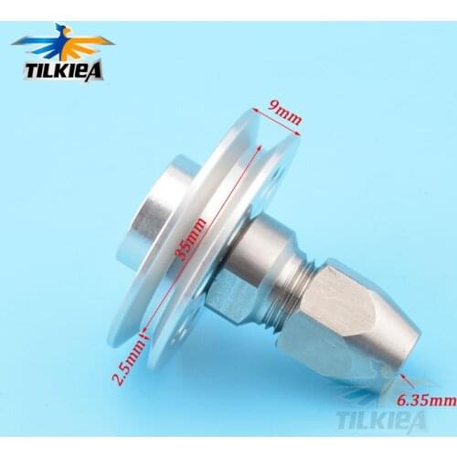 Rc Boat Gas Zenoah Marine Engine M6 Engine Flywheel for Starter Belt With Flex Collet 6.35mm 1/4'' CNC Stainless Steel Coupler