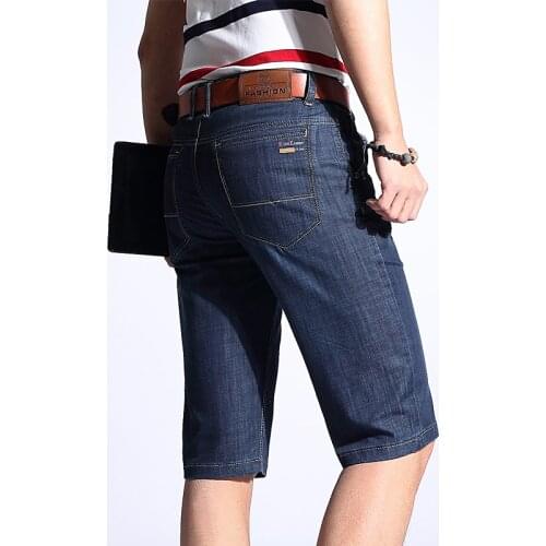 Jean Homme Biker Peto Vaquero Hombre Denim Shorts Male Pants Jean MenS Classic Calca Masculina Blue Distressed Fashions Jeans