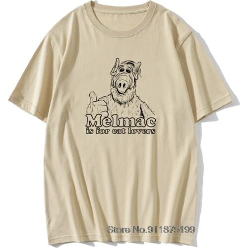 Hip Hop Men T-shirts Alf Life Form Melmac Awesome Artwork Drawing Printed Street Guys Tees Swag 100% Cotton Funny Tshirt