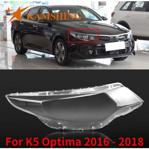 Kamshing For K5 Optima 2016 2017 2018 Car Front Headlight Cover Headlamp Glass Lens Lampcover Lamp Lid Shell