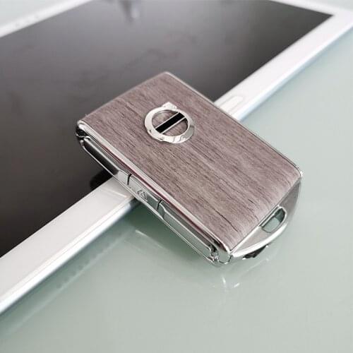 Wood Grain Car Key Modified Shell Classic Fashion Car Key Cover for Volvo S60 S90 XC40 XC60 XC90 V60 V90 Polestar 1 Polestar 2