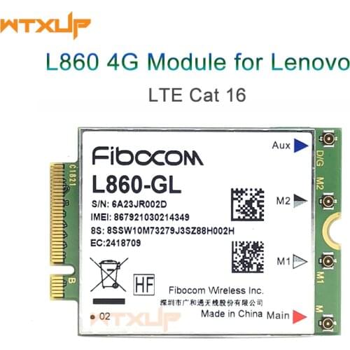 Fibocom L860-GL chipset Intel XMM 7560 LTE-A Pro cat16 1Gbps WWAN card for Thinkpad P43s T490 X1 Carbon 7th Gen X1 Yoga 4th Gen