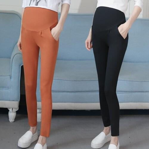 2020 new fashion maternity trousers Elastic waist Maternity pants for spring and autumn Thin pants for pregnant women