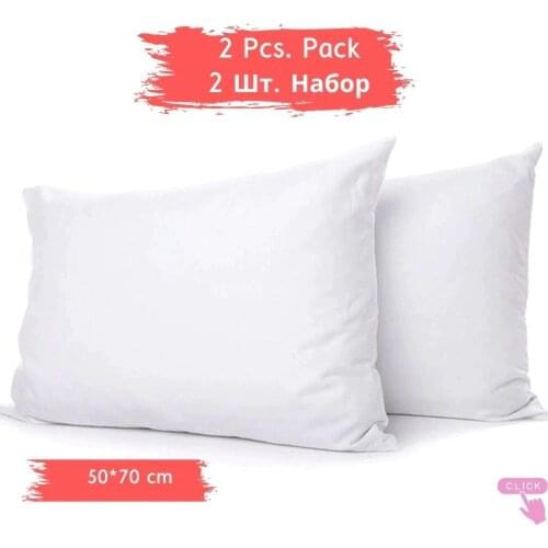 Microfiber Cushion Pack 2*(50x70 Cm) Large Home Bedding Removable And Washable Classic Hotel Oblong Pillow American Style Adults