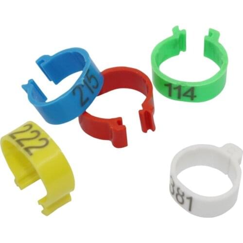 Poultry Foot Buckle Chicken Foot Ring NO. 1-500 Digital Clip Ring Poultry Identification Feeding supplies Farm Equipment 500 Pc