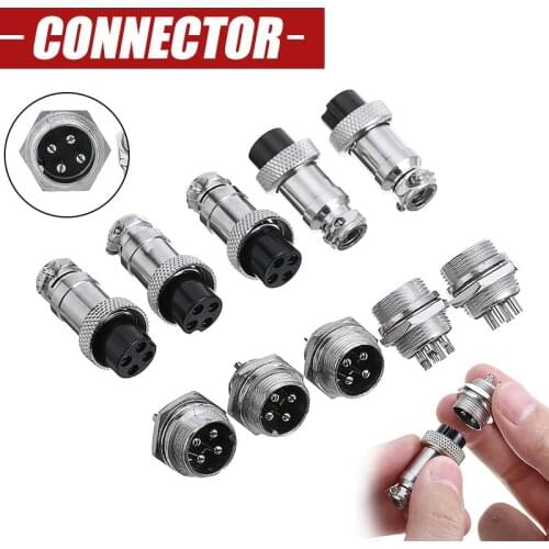 10pcs/lot Aviation Plug 4 Pin GX16 Aviation Panel Connector High Quality Metal Female Socket Male Plug