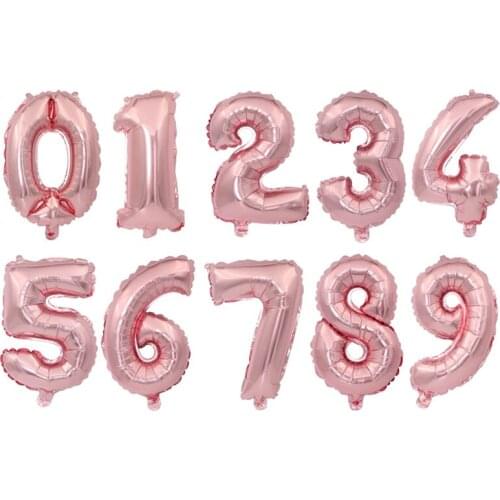 1 PCS Number Balloon Red Gold Silve Number 16 32inch Aluminium Foil Balloons Baby Shower Happy Birthday Party Wedding