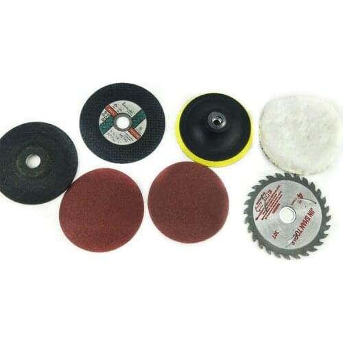 Grinder Sander Sanding Belt Electric Drill Variable Angle Grinder Mandrel Adapter Disc Holder Kit Spanner Polish Wheels Set
