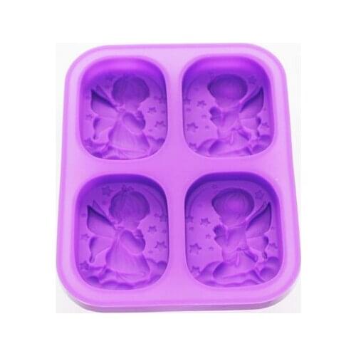 Baby Boy Girl Angel Rectangular Soap Mold Silicone Candle for Homemade Craft