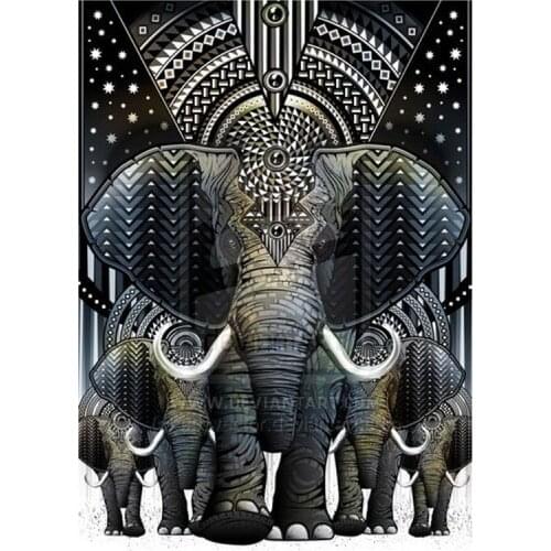 Elephants DIY Diamond Painting "Elephants pattern" Full Diamond Embroidery Cross Stitch Rhinestone Mosaic Painting