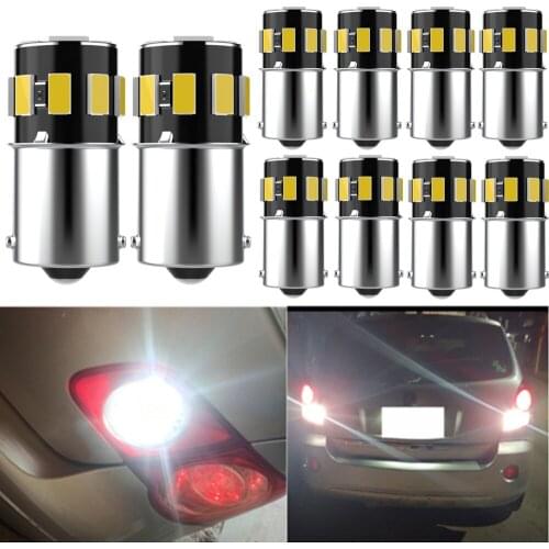 10pcs Canbus 1156 BA15S P21W LED Bulb For Opel Astra H J G K Corsa D C Insignia Vectra B Zafira Mokka Meriva Vivaro Antar