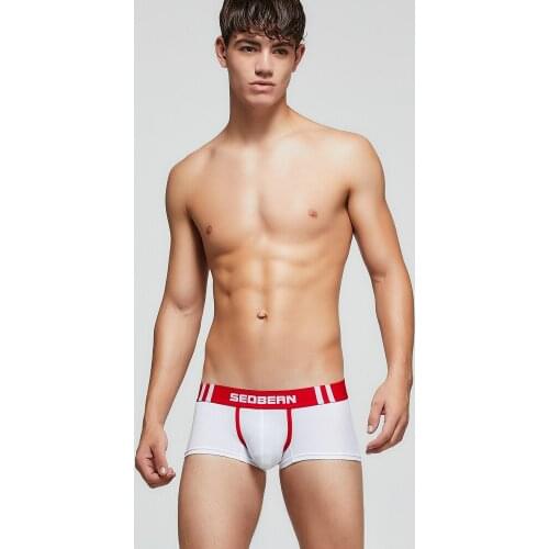 Hot Men Cotton Boxer Homme Underwear Brand Mens Underpants Pure Color Boxers Briefs Breathable U Convex Pouch Cuecas Masculina