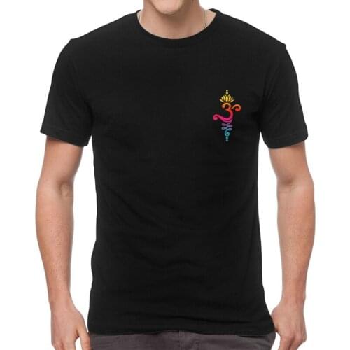 Unalome Om Mantra Lotus T-shirt Mens Graphic T Shirt Short Sleeve Cotton Aum Spiritual Buddhism Buddha Hinduism Tshirt Tee Tops