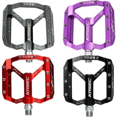 KRSEC Bicycle Pedal Mountain Bike Of Bicycle With Cleats Uper Light Anti-skid Good Toughness Ultralight Aluminum Alloy Pedal