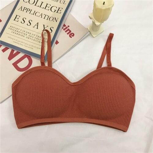 Korean Version Teenage Girl Summer Wild Bra Seamless Push Up Bras For Women Elasticity Soft Tube Top Underwear