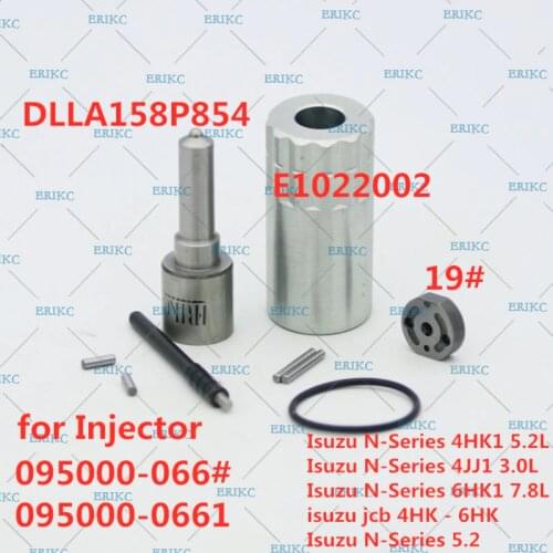 095000-0662 Fuel Injector Kit Spayer Nozzle DLLA158P854 Valve Plate 19# 095000-0660 for Isuzu N-Series 4HK