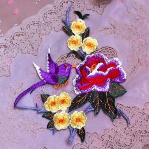 1 Piece 23*18cm Flower Floral Lace Applique Sewing Hot Sal Lace Embroidery for Wedding Dresses