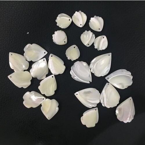 10Pcs/Lot High Quality Natural White Leaf Shape Shell Beads For Jewelry Making DIY Bracelet Necklace Fashion Jewelry Accessories