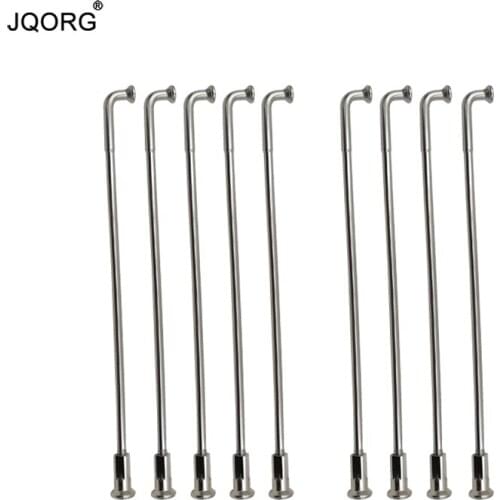 10 Pieces A Lot Diameter Butted 3.5mm-3.2mm 304 Stainless Steel Material J-bend Round Body Sliver Color Motorcycle Spokes