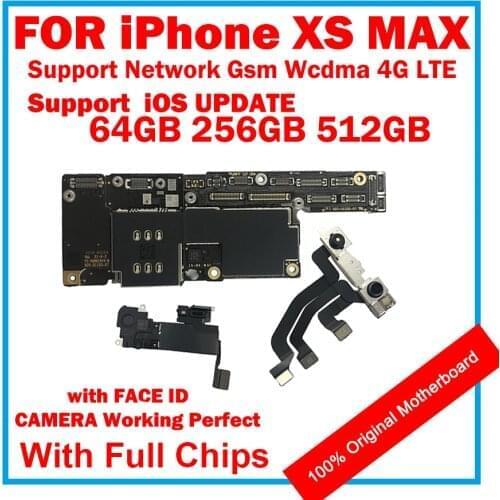 100% Original Unlock Free iCloud for iPhone XS MAX Motherboard full chips logic board Good Plate Support IOS update XS
