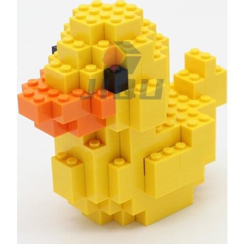 120 Pcs MOC Building Blocks Yellow Duck Bricks Ideas Series DIY Toys for Children Birthday Gift Boys Present