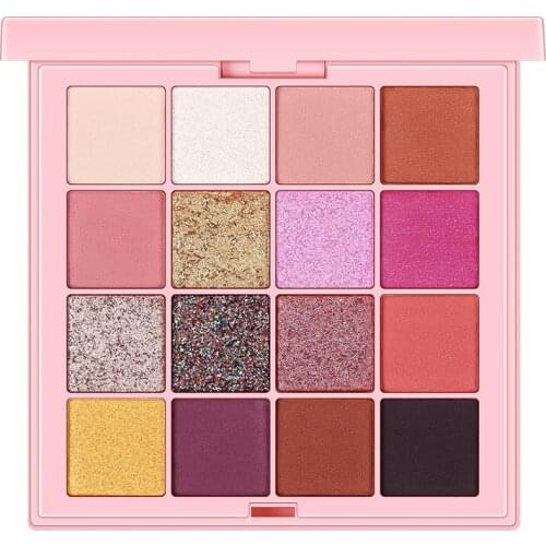 16 Color Eye Shadow Palette Colorful Artist Shimmer Glitter Matte Pigmented Glitter Powder Pressed Eyeshadow Makeup Kit TSLM1