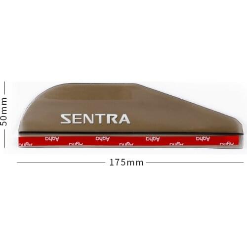 2pcs for Toyota hilux Car Rear View Mirror Visor Soft rubber Rain Eyebrow for Nissan Sentra